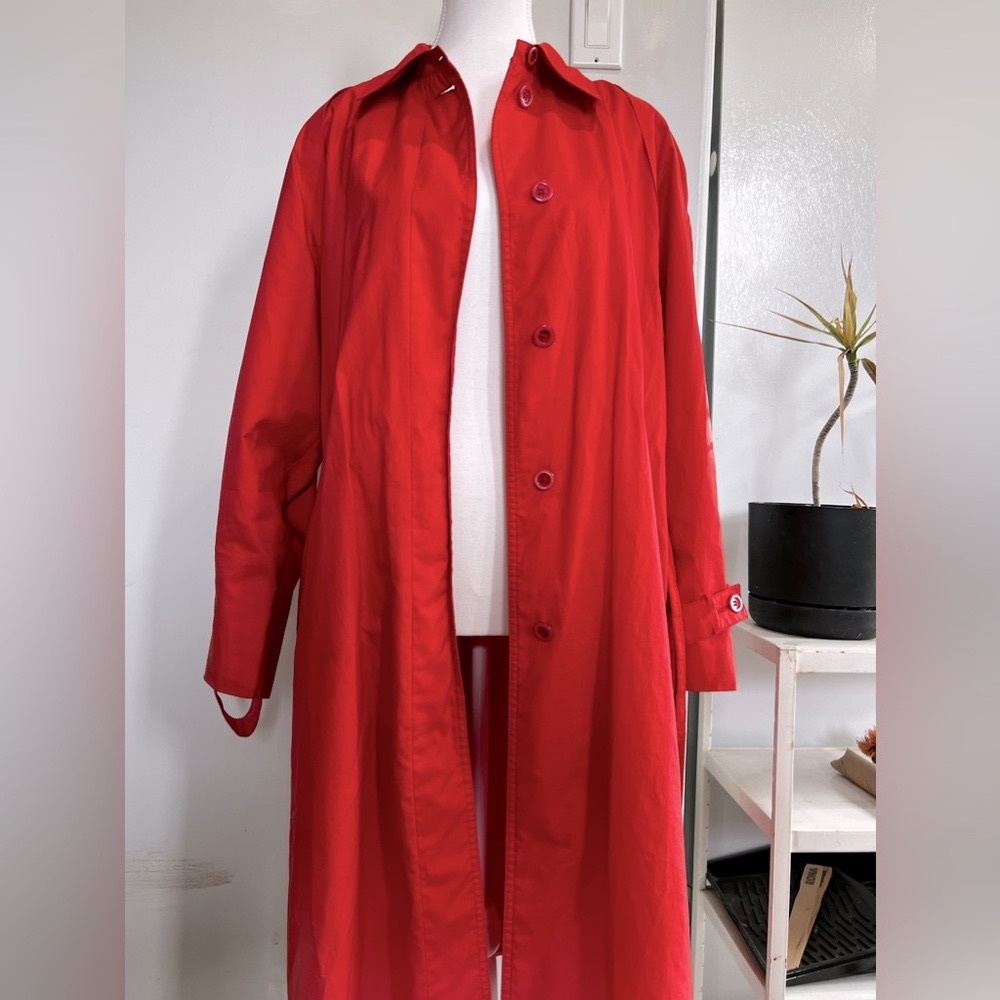 Cherry Red Raincoat